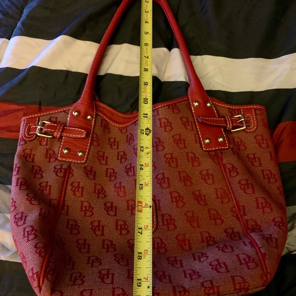 Dooney & Bourke Logo Lock Bag- Red